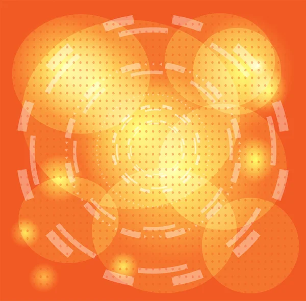 Résumé cercle orange points fond — Image vectorielle