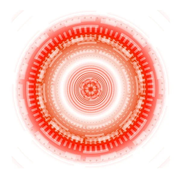 Soyut kırmızı daire teknik arka plan — Stok Vektör