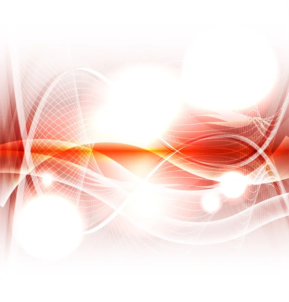 Abstraktní červená vlna na bílém pozadí — Stockový vektor