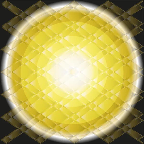 Cercle léger Texture dorée sur fond foncé — Image vectorielle