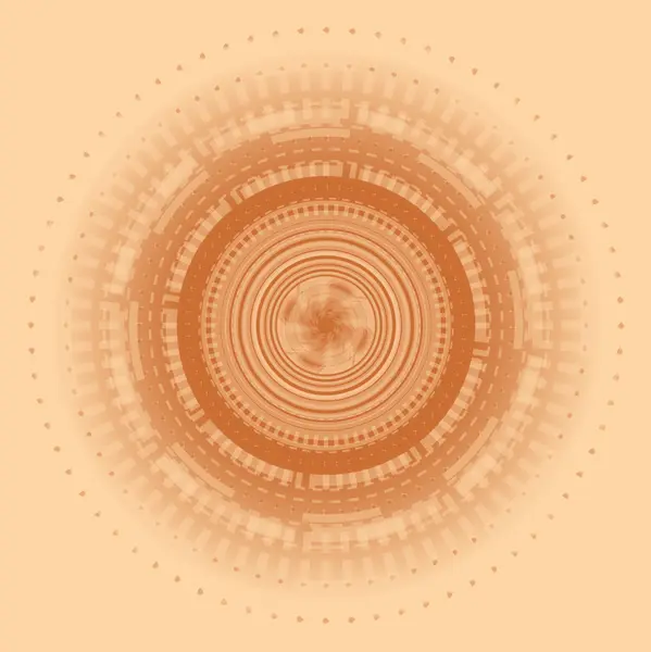 Fond circulaire abstrait crème composé d'éléments circulaires brillants — Image vectorielle