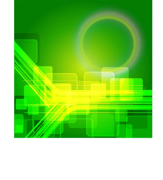 エレガントな技術的な抽象的な緑の背景 — ストックベクタ