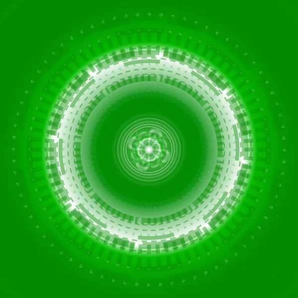 Zelené pozadí abstraktní kruhy — Stockový vektor