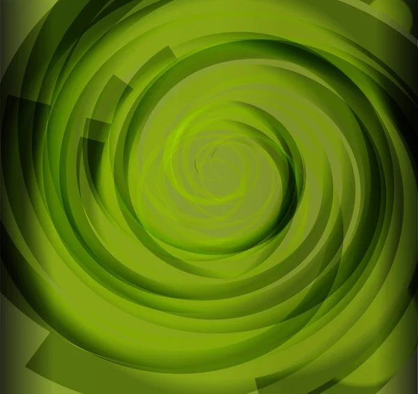 Groene kleur spiraal achtergrond — Stockvector