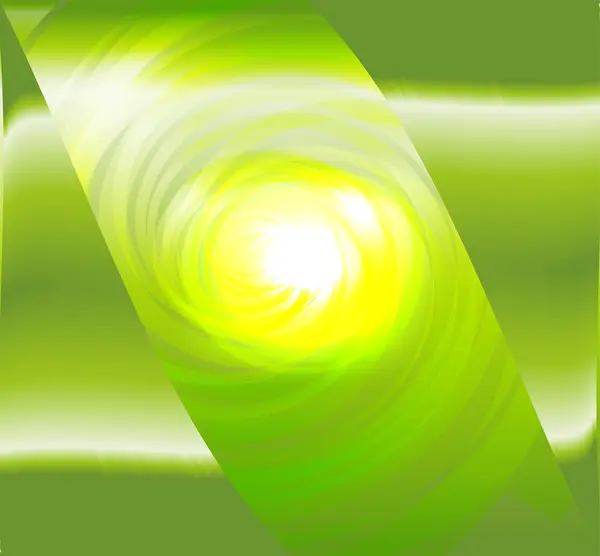 Işık yeşil sarmal soyut tasarım — 스톡 벡터