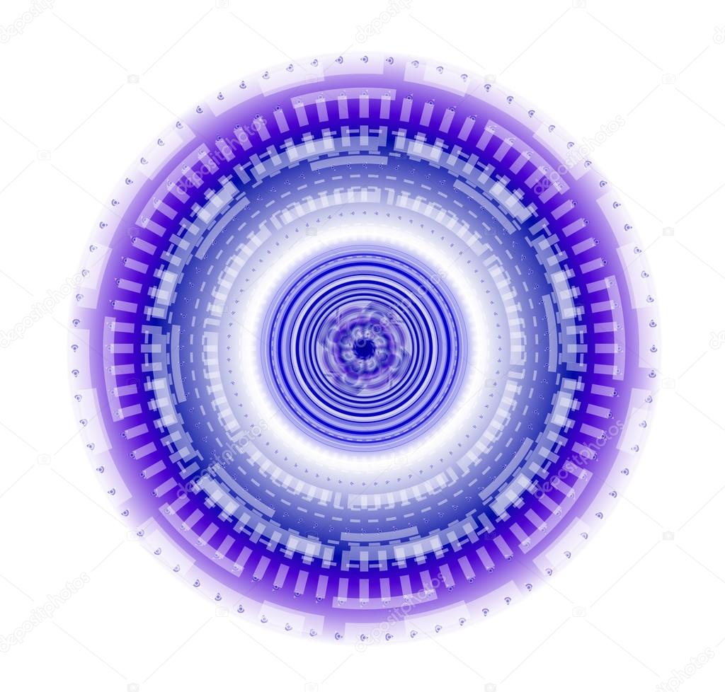 Abstract blue circle techical background