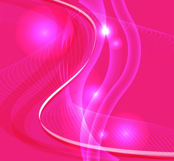 波線バースト光ピンクの背景 — ストックベクタ
