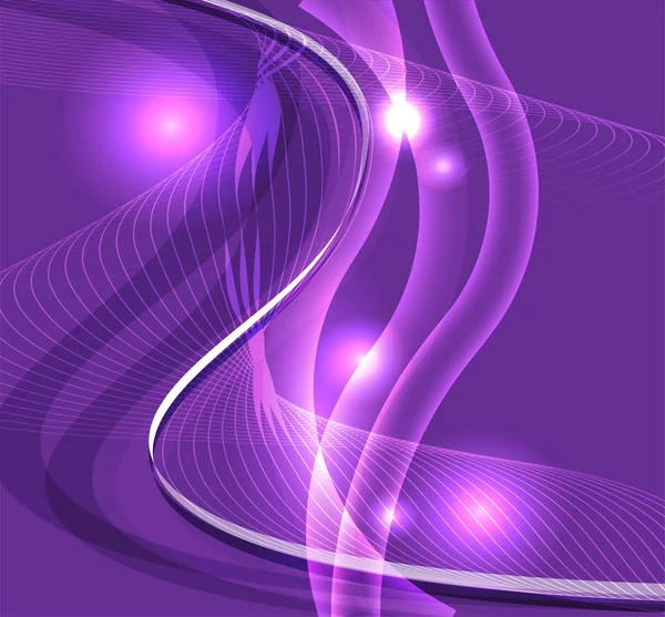 波線バースト紫色の背景ベクトル — ストックベクタ