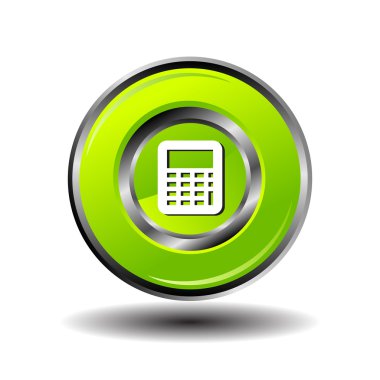 parlak yeşil hesap düğmesini izole vektör