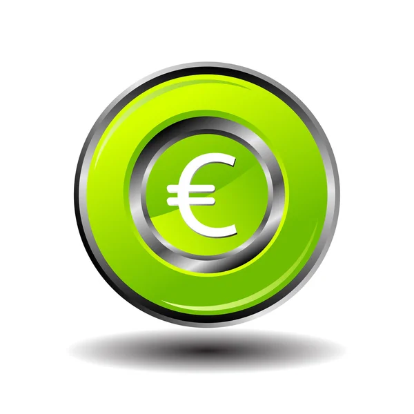 Euron tecken ikonen vektor — Stock vektor
