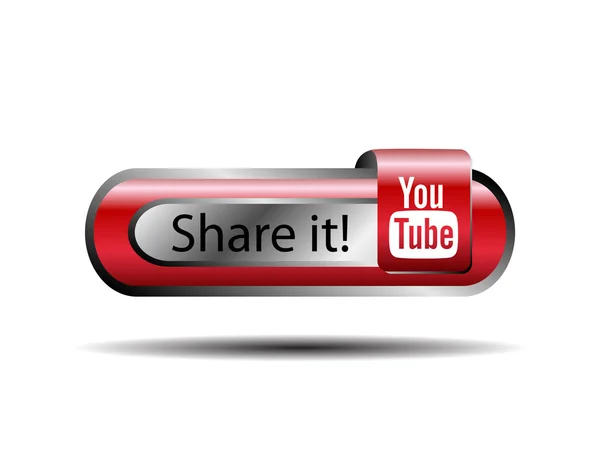 Partager youtube bouton en ligne — Image vectorielle