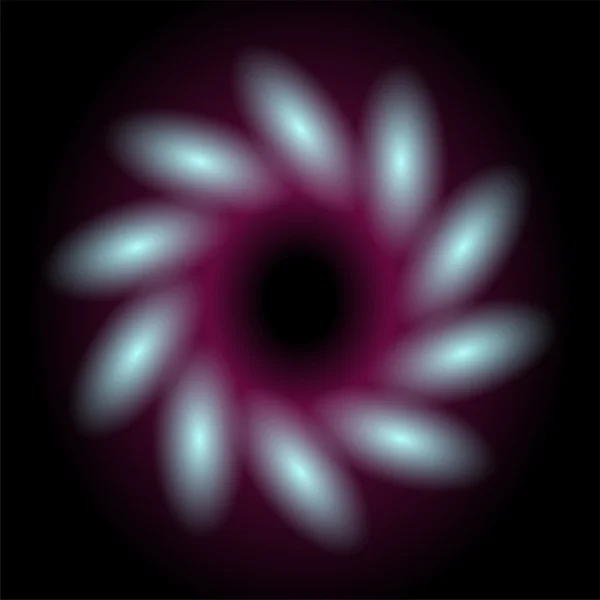 Abstrait sombre lumineux tourbillon points lumière cercle arrière-plan vectoriel design — Image vectorielle
