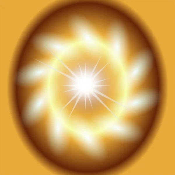Iluminación de fondo de oro abstracta resplandor remolino — Vector de stock
