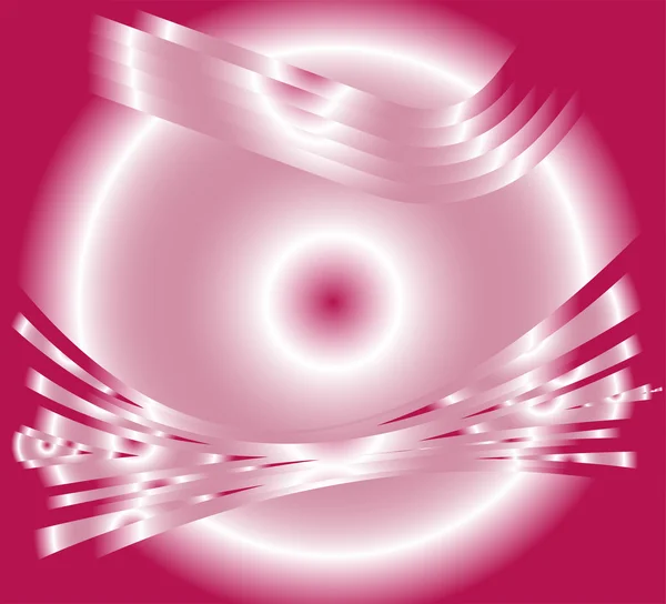 Fondo de onda abstracta color rosa brillante con luz de círculo — Vector de stock
