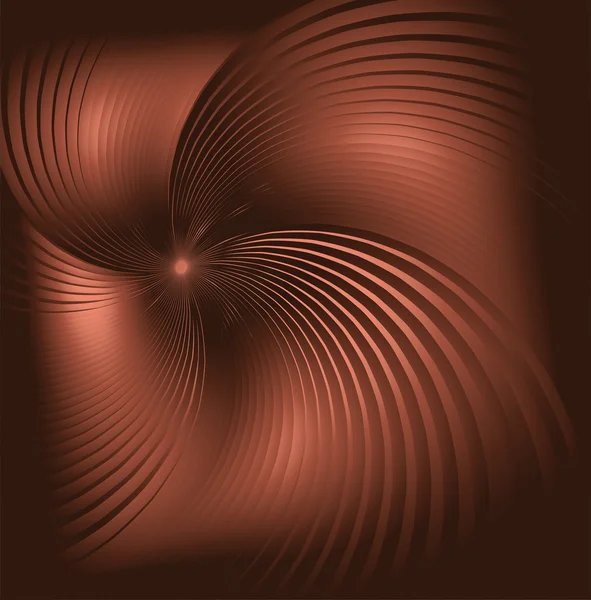 茶色の旋回ベクトル抽象背景 — ストックベクタ