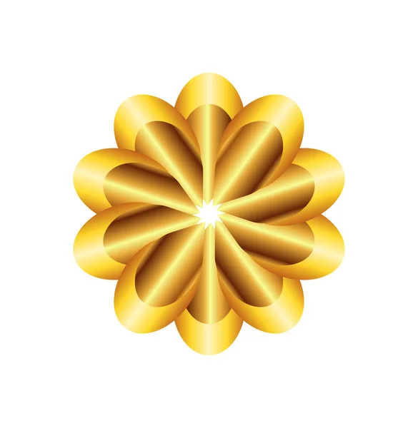 Golden flower — Stock vektor