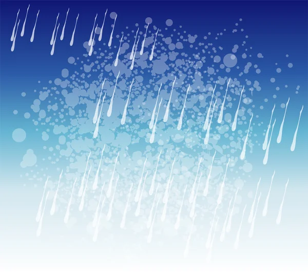 Естественный синий фон со снегом и дождём — стоковый вектор
