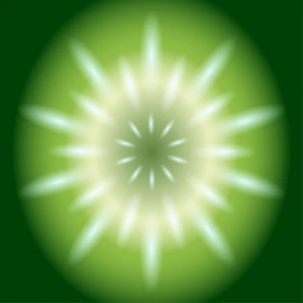 Ray lumière circulaire Vector fond vert — Image vectorielle