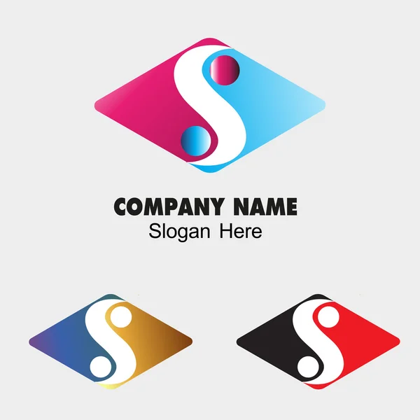 Icono rombo con idea de signo Ying yang — Vector de stock