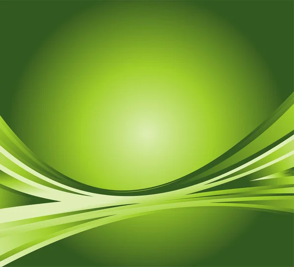 Onda fondo abstracto en el verde — Vector de stock