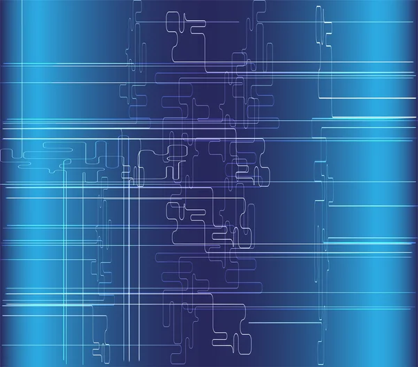 추상 어두운 파란색 기술적 배경 — 스톡 벡터