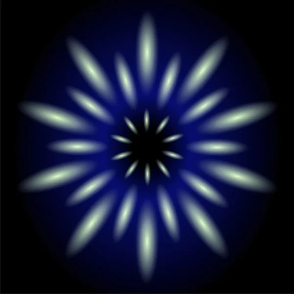 Scuro blu fiore effetto luce sfondo — Foto Stock