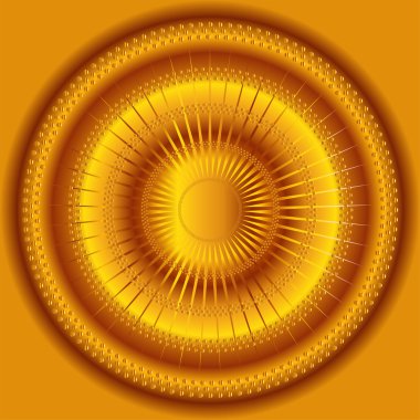 Dairesel altın arka plan