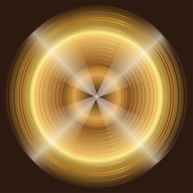 Soyut dairesel altın siyah arka plan