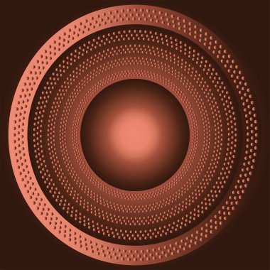 Teknoloji kahverengi arka plan daire ile