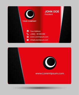 Kırmızı iş kartları şablonu