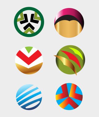 Olağandışı simgeler logo ayarla izole vektör grafik tasarım düzenlenebilir için Your Tasarım