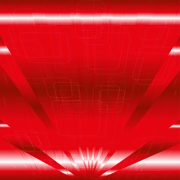 Negocios abstractos o tecnología fondo rojo con rayos — Vector de stock