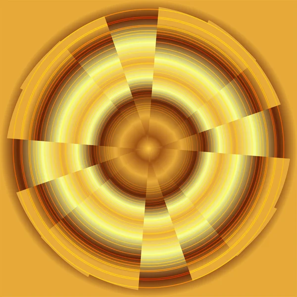 Soyut daireler vektör altın arka plan