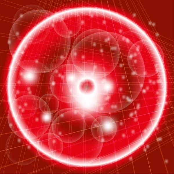 Abstract red grid circle light background — Stock Vector