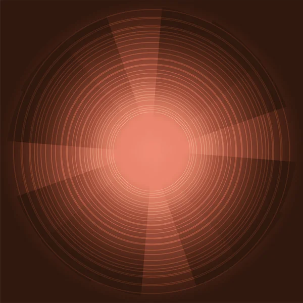 抽象的な技術円ベクトル暗い茶色の背景 — ストックベクタ