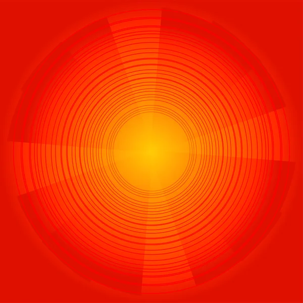 Technologie abstraite cercles vecteur fond orange foncé — Image vectorielle