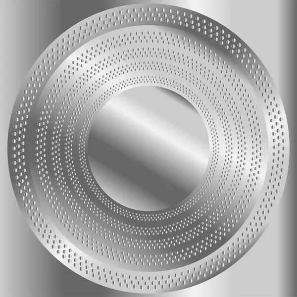 Circulaire geborsteld metalen textuur met stippen vector — Stockvector