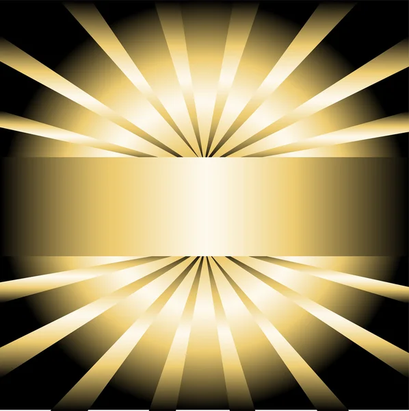 Golden rays background with place for your text — Stock Vector