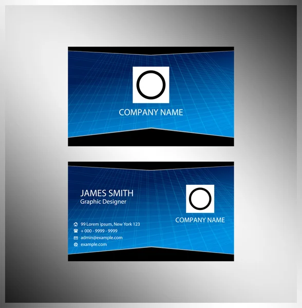 Modern green blue business card template  — Stock Vector