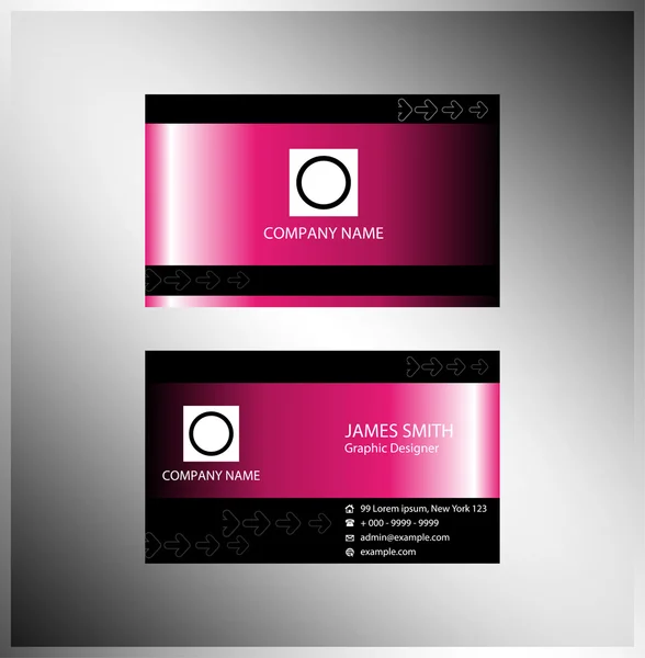 Pink business card — Stock Vector