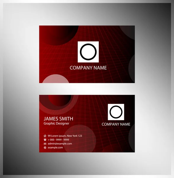 Stylish dark business card template — Stock Vector