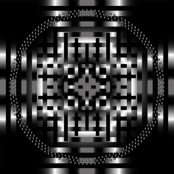 Le vecteur noir lumière abstraite grille cercle fond — Image vectorielle