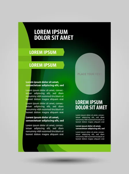 Abstracte groene flyer — Stockvector