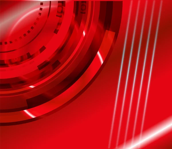 Fundo técnico vermelho abstrato — Vetor de Stock