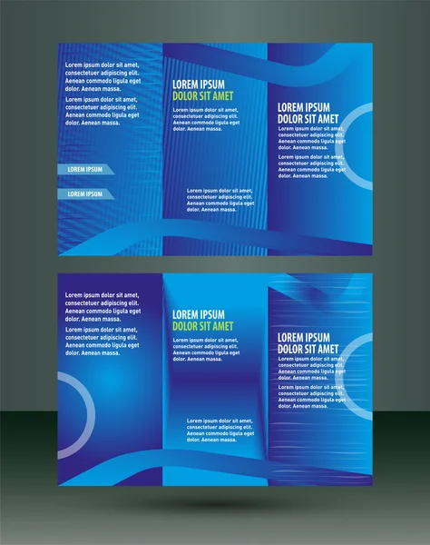 Professionele drie vouwen sjabloon folder, corporate brochure of cover ontwerp — Stockvector