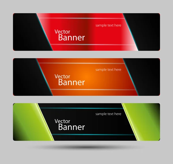 Conjunto de banners coloridos —  Vetores de Stock