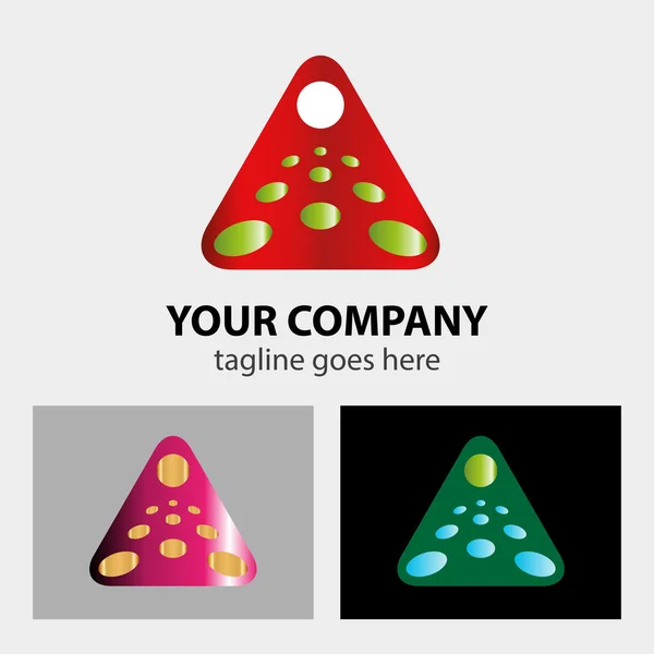 Logo astratto del triangolo Business — Vettoriale Stock