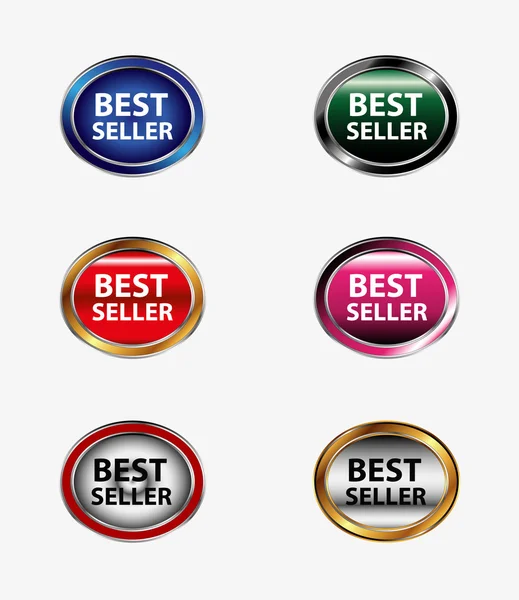 Best seller web icon isolated button — Stock Vector