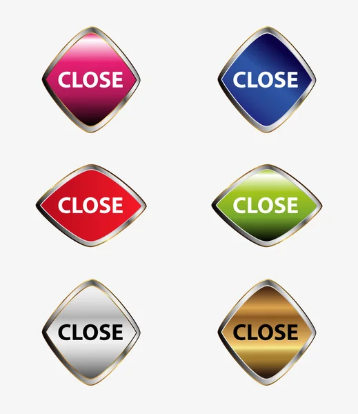 Vclose web Icon set — Stok Vektör