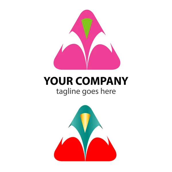 Modello di design del logo vettoriale astratto aziendale. Concetto aziendale. Icona del triangolo — Vettoriale Stock